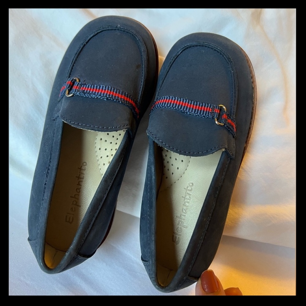 Brand New.!! Toddler Boy Loafer Elephantito  in Navy Blue Suede Size-9